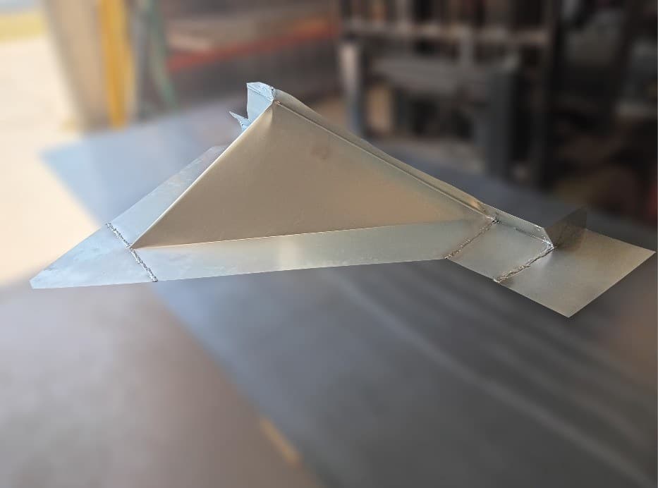 Custom fabricated sheet metal component